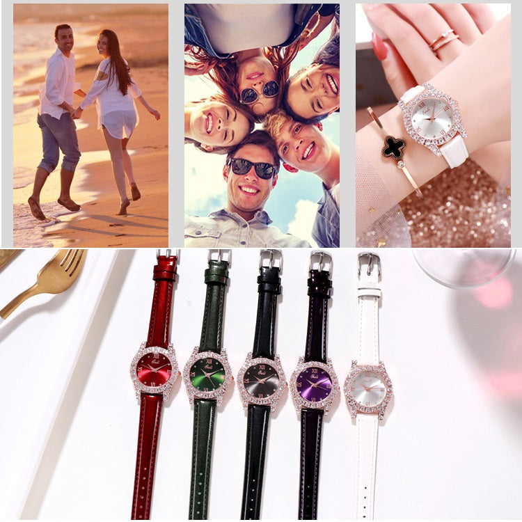 Casual Leather Strap Women's Watch