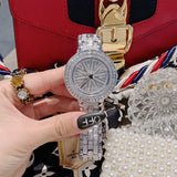 Women's Watch Rotatable Dial Full of Diamond stainless steel strap elegant watch