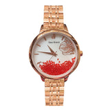 Women's Watch Quicksand Dial Stainless Steel Strap elegant watch