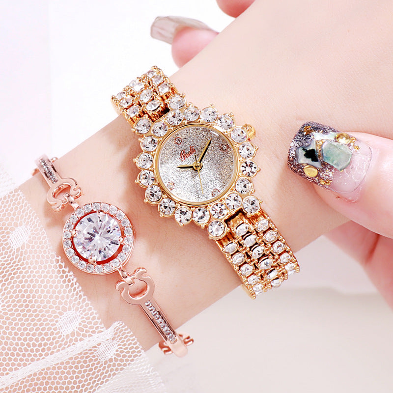 British Style Diamond Inlaid Women's Watch