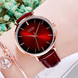 Shining Strap Solid Color Women's Watch