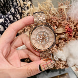 Rotatable Flower Pattern Dial Women's Watch