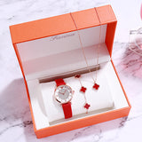 Full Of Diamond Dial&Accessories Set Women's Watch