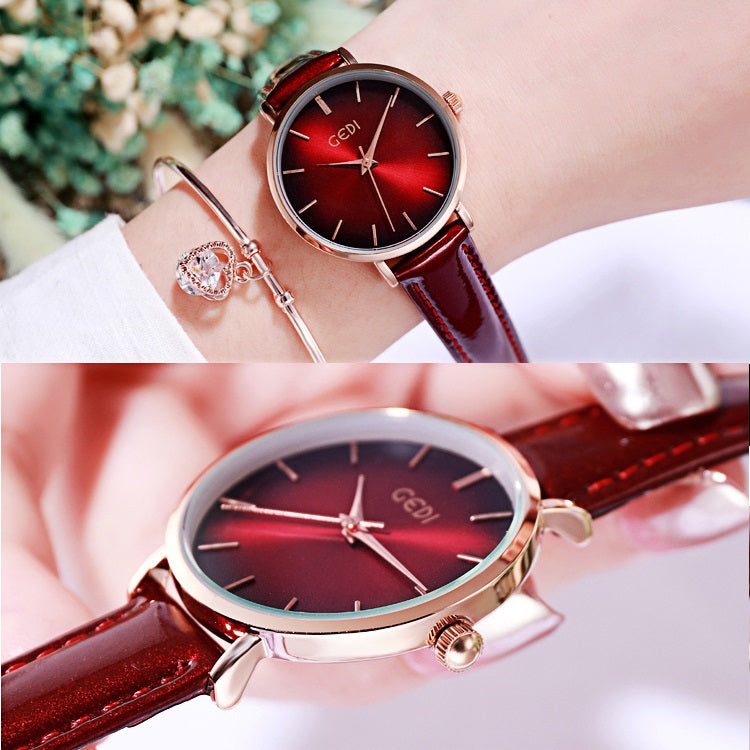 Shining Strap Solid Color Women's Watch