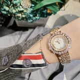 Quicksand Dial Rhinestone Women's Watch