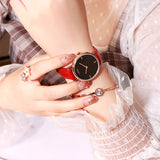 Personality Leather Strap Quartz Women's Watch