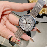 Shining Dial Mesh Strap Women's Wristwatch
