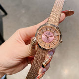 Shining Dial Mesh Strap Women's Wristwatch