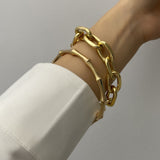 Retro Multi-layer Slub Chain Jewelry Set Lady Jewelry Creative Bracelet