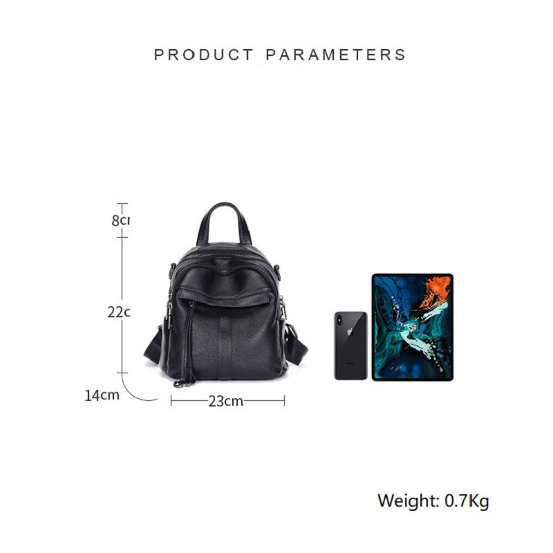 Fashion Black Small Backpack