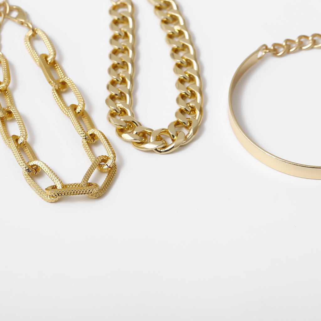 Fashion golden chain bracelet bracelet set