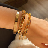 Fashion golden chain bracelet bracelet set