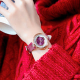 Stylish water drill minimalist ladies watch