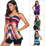 Colorful split sexy swimsuit