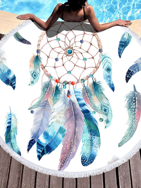 Dreamcatcher Pattern 150cm Round Beach Towel