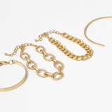 Retro cold wind flat snake bone chain twist chain cross chain combination bracelet jewelry