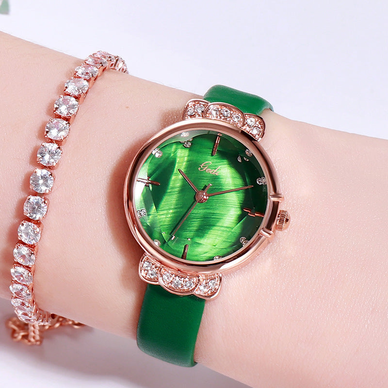 Fashion simple leather strap women's watches