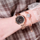Fashionable and simple steel band calendar waterproof quartz Lady Watch