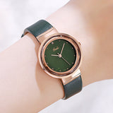 Simple large-cap leather lady's watch