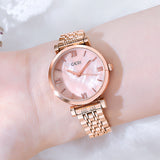 Simple quartz shell chassis stainless steel strap waterproof women's Watch