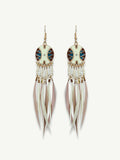 Tassel feather earing for vacation