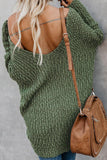 Green Warm My Soul Knit Off Shoulder Sweater