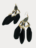 Feather earring for vacation