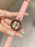 Personality Shell Dial Leather Belt Women's Watch