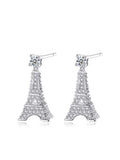 Eiffel Tower Pattern Zircon Earrings