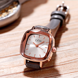Small Square Leather Strap Women's Watch