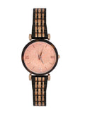 Women's Watch pink dial stainless steel strap new trend simple style watch