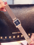Stainless Steel Square Women's Watch