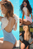 Angel's Wings Monochrome One-piece Swimsuit