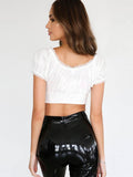 Lace With Tie Short sleeve T-shirt
