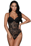 Black Sexy Push up Lace Teddy