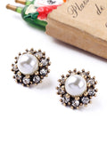 Round Small Pearl Earrings