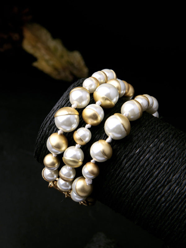 Elegant Glass Pearl Bracelet