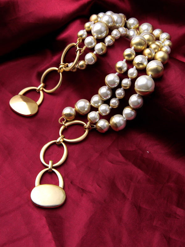Elegant Glass Pearl Necklace