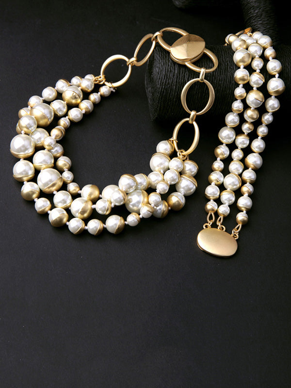 Elegant Glass Pearl Bracelet