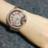 Colorful Stainless Steel Strap Women's Watch