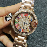 Colorful Roman Numerals Stainless Steel Women's Watch