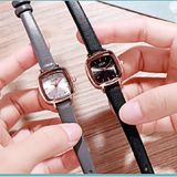 Small Square Leather Strap Women's Watch