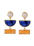 Blue&Yellow Irregular Earrings