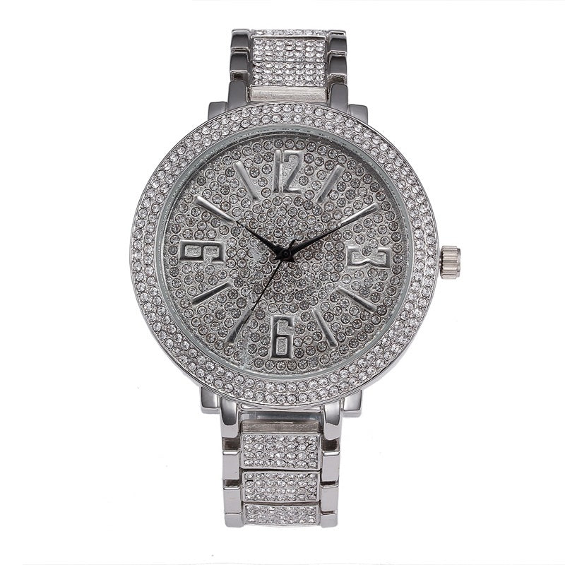 Large Dial Full Of Diamond Women's Watch