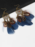 Beautiful Multicolor Feather Earrings