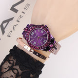 Purple Numberal Scale Women's Watch