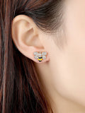Oil-dripping Honeybee Pattern Earrings