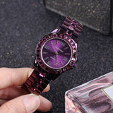 Purple Numberal Scale Women's Watch