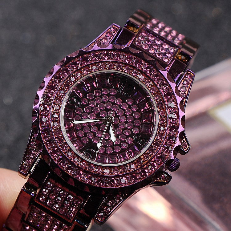 Purple full Of Czech Diamond Women's Watch