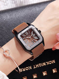Women's Watch square calendar dial silicone strap simple watch